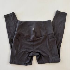 Smoky Gray Athleta Salutation Stash Tight leggings with Pockets